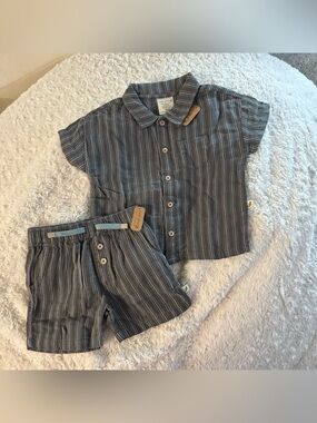 Easy Peasy Striped Polo Set